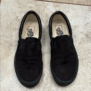 Vans Black Canvas Slip-On Sneakers